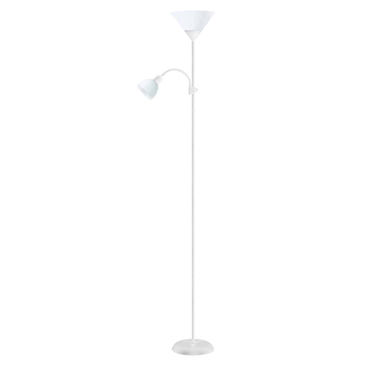 PLATINET FLOOR LAMP E27+E14 WHITE