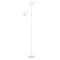 PLATINET FLOOR LAMP E27+E14 WHITE