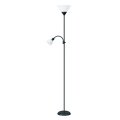Nowoczesna lampa podłogowa E27+E14 Czarna