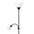 Nowoczesna lampa podłogowa E27+E14 Czarna