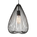 PLATINET PENDANT LAMP LAMPA SUFITOWA  HERA P130806-S E27 METAL BLACK 20x36 [44013]