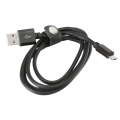 PLATINET HERA MICRO USB TO USB LEATHER CABLE 1M 2,4A BLACK [43292]