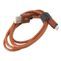 Kabel USB-microUSB PLATINET Hera skórzany 2,4A 1 m brązowy