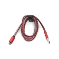 Kabel USB-microUSB PLATINET Mamba skórzany 1 m czerwony