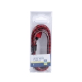 Kabel USB-microUSB PLATINET Mamba skórzany 1 m czerwony