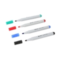 PLATINET PERMANENT MARKERS MIX BLACK/BLUE/RED/GREEN BOX*12  43012