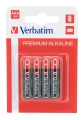 VERBATIM BATERIE ALKALICZNE LR03 AAA BLISTER*4SZT  49920