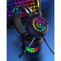 VARR GAMING RGB SŁCUHAWKI NAUSZNE WITH MIC VH8040  BLACK [45560]