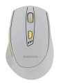 OMEGA MOUSE MYSZ BEZPRZEWODOWA WIRELESS RECHAREGABLE USB-C GREY LIME [46037]