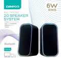 OMEGA SPEAKER GŁOŚNIK 2.0 6W RMS RGB USB 3.5 mm Audio Black Tower [46147]