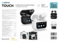 PLATINET SŁUCHAWKI BEZPRZEWODOWE DOUSZNE TWS EKRAN DOTYKOWY BLUETOOTH 5.4 300MAH ANC BLACK