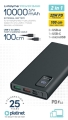 Powerbank 10000 mAh PD 3.0, QC, Led Screen Czarny