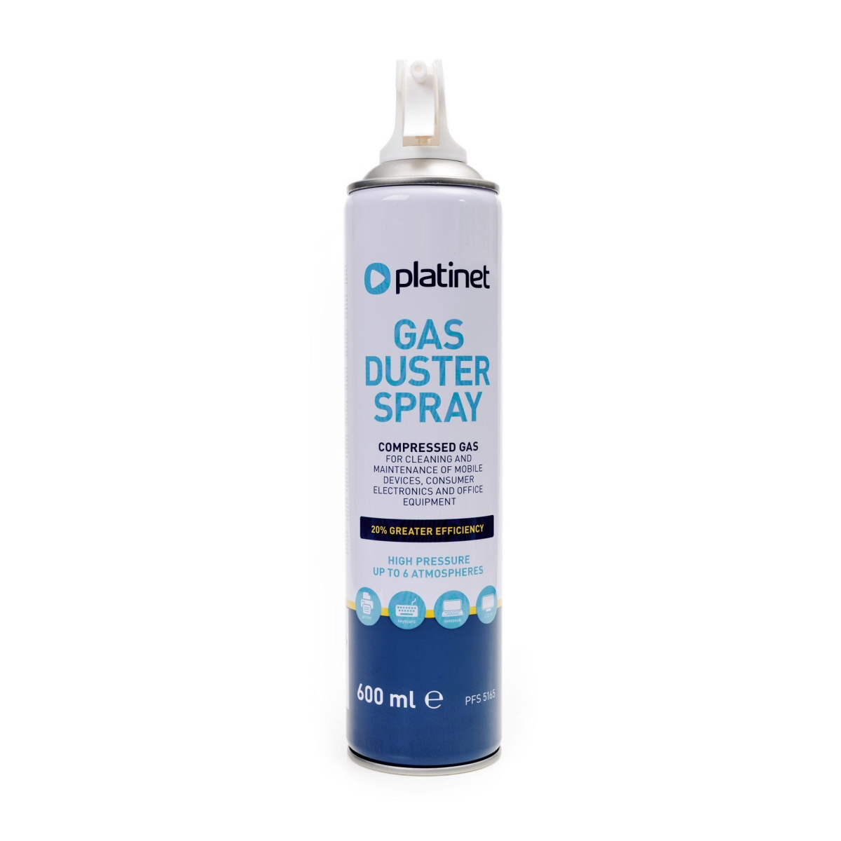 PLATINET AIR DUSTER WITH TRIGGER SPRĘŻONE POWIETRZE 600ML Z PISTOLETEM PFS5165 [46162]