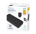 Power bank 20000mAh z ładowarką 20W PD - czarny