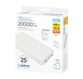 Power bank 20000mAh z ładowarką 20W PD - biały