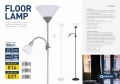 Nowoczesna lampa podłogowa E27+E14 Czarna