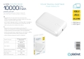Power Bank 10000 mAh Ogniwa EV Li-Ion, PD 20W biały
