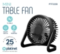 PLATINET TABLE FAN WENTYLATOR USB BLACK [46172]