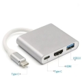 Media Hub USB-C 3.2 Gen1 do HDMI 4K + USB-A 3.2 + USB-C PD 100W