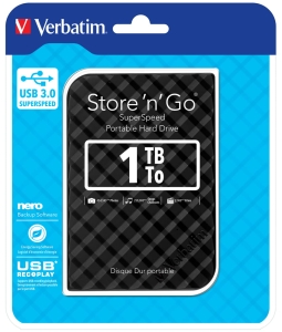 VERBATIM EXTERNAL HDD 1TB 2,5" USB 3.0 SLIM BLACK  53194