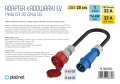 Adapter EV Schuko 16A (męski) na CEE 32A (czerwony, 3-fazowy, żeński)
