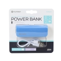 PLATINET POWER BANK LEATHER 2600mAh  BLUE + microUSB cable [43405]
