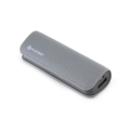 PLATINET POWER BANK LEATHER 2600mAh  GREY + microUSB cable [43406]