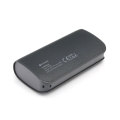 Powerbank imit. skórzane obszycie 5200mAh szary + kabel MicroUSB + adapter TypeC