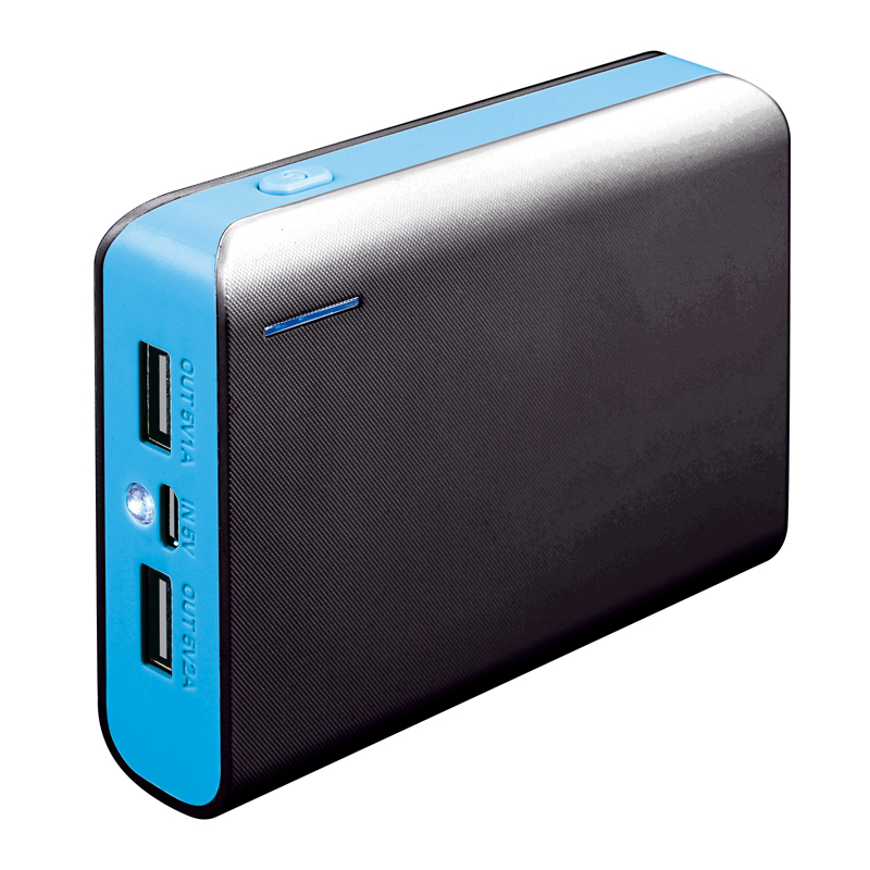 PLATINET POWER BANK 6000mAh + microUSB cable + torch BLACK/BLUE [43177] EOL