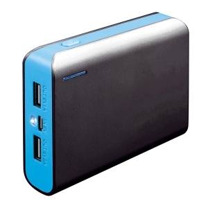 PLATINET POWER BANK 6000mAh + microUSB cable + torch BLACK/BLUE [43177] EOL