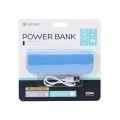 Powerbank imit. skórzane obszycie 7200mAh niebieski + kabel MicroUSB