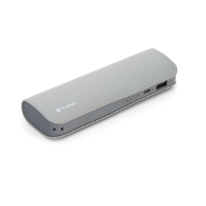 PLATINET POWER BANK LEATHER 7200mAh  GREY + microUSB cable [43414]