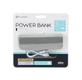 PLATINET POWER BANK LEATHER 7200mAh  GREY + microUSB cable [43414]