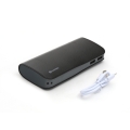 PLATINET POWER BANK LEATHER 9000mAh  BLACK + microUSB cable [43453]