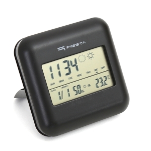 FIESTA DIGITAL WEATHER STATION LCD INDOOR/OUTDOOR WIRELLESS BLACK EOL [42292]