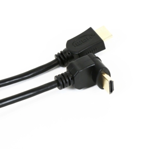 Kabel HDMI v.1.4 złote końcówki kątowo prosty OMEGA 1.5m