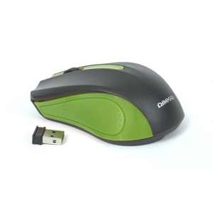 MOUSE OMEGA OM-419 WIRELESS 2,4GHz 1000DPI BLACK/GREEN NANO USB RECEIVER [41793]