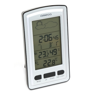 OMEGA DIGITAL WEATHER STATION LCD INDOOR/OUTDOOR WIRELLESS [42362]