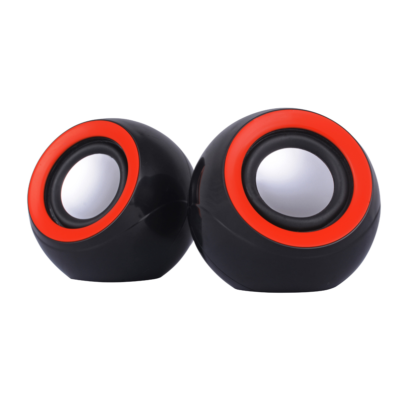 OMEGA SPEAKERS / GŁOŚNIKI 2.0 OG-116B BLACK RED 2x3W RMS USB [42721] EOL