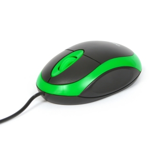 MOUSE OMEGA OM-06G OPTICAL 1200DPI VALUE LINE BLACK/GREEN [41879]