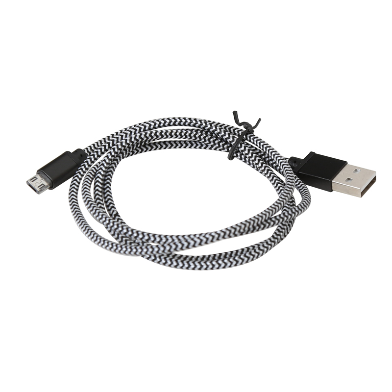 PLATINET HERMES MICRO USB TO USB FABRIC BRAIDED CABLE 1M BLACK EOL