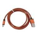 PLATINET HERMES MICRO USB TO USB FABRIC BRAIDED CABLE 1M ORANGE EOL