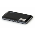 Elegancki powerbank z kablem 12 000 mAh Li-Poly czarny z LCD