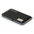 Elegancki powerbank z kablem 12 000 mAh Li-Poly czarny z LCD