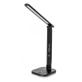Lampka biurkowa LED z budzikiem, RGB i ładowarką bezprzewodową