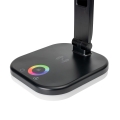 Lampka biurkowa LED z budzikiem, RGB i ładowarką bezprzewodową