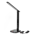 Lampka biurkowa LED z budzikiem, RGB i ładowarką bezprzewodową