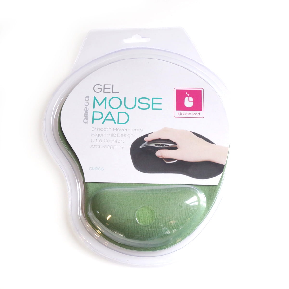 OMEGA PODKŁADKA  POD MYSZ / GEL MOUSE PAD GREEN [42127]