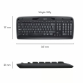 LOGITECH MK330 KLAWIATURA + MYSZ ZESTAW BEZPRZEWODOWY US BLACK / KEYBOARD + MOUSE SET WIRELESS