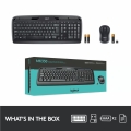 LOGITECH MK330 KLAWIATURA + MYSZ ZESTAW BEZPRZEWODOWY US BLACK / KEYBOARD + MOUSE SET WIRELESS